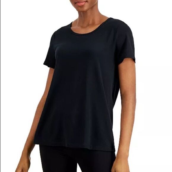 ID Ideology Black Active Mesh Back T-Shirt Women's Small NWT - Picture 1 of 11